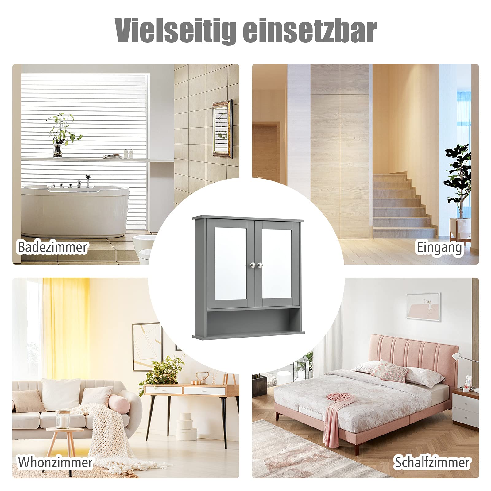 Mueble de baño, gris 7