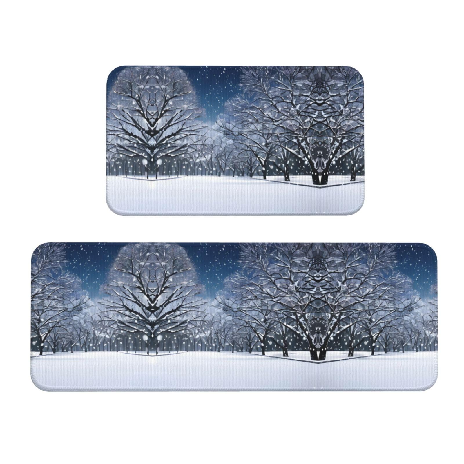 Tapis de cuisine antidérapant lot de 2 grand tapis de bureau confort neige