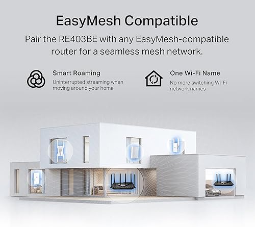 Miniatura 6 de TP-Link BE6300 Wi-Fi 7 Extensor de alcance RE403BE con puerto de 2.5G  Repetidor inalámbrico de doble banda de 6.3 Gbps  Amplificador de señal de