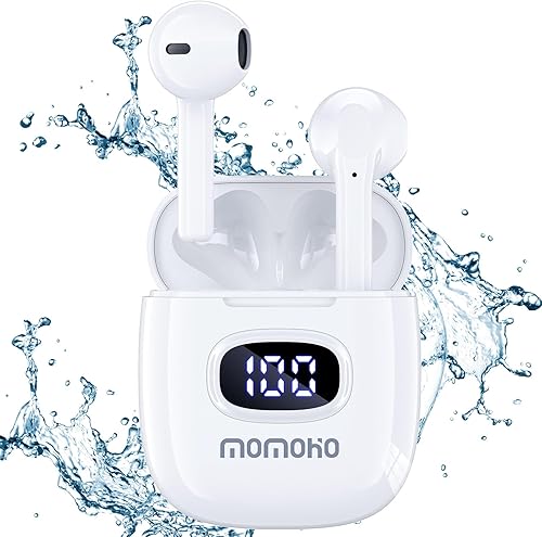 Miniatura 8 de Auriculares inalámbricos T11 para iPhone y Android con pantalla LED de alimentación para orejas pequeñas, tiempo de reproducción de 50 horas,