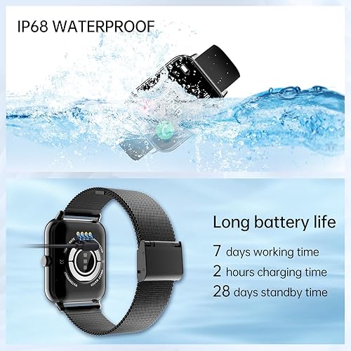 Miniatura 7 de Reloj inteligente para hombres y mujeres (respuestahacer llamadas) 1.85 pulgadas HD Fitness Tracker Smartwatch compatible con teléfonos Android iOS