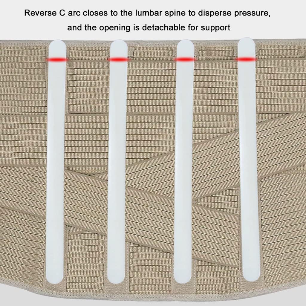 Soporte de espalda transpirable para aliviar el dolor de espalda baja con correas ajustables dobles, ideal para soporte de ciática y hernia de disco