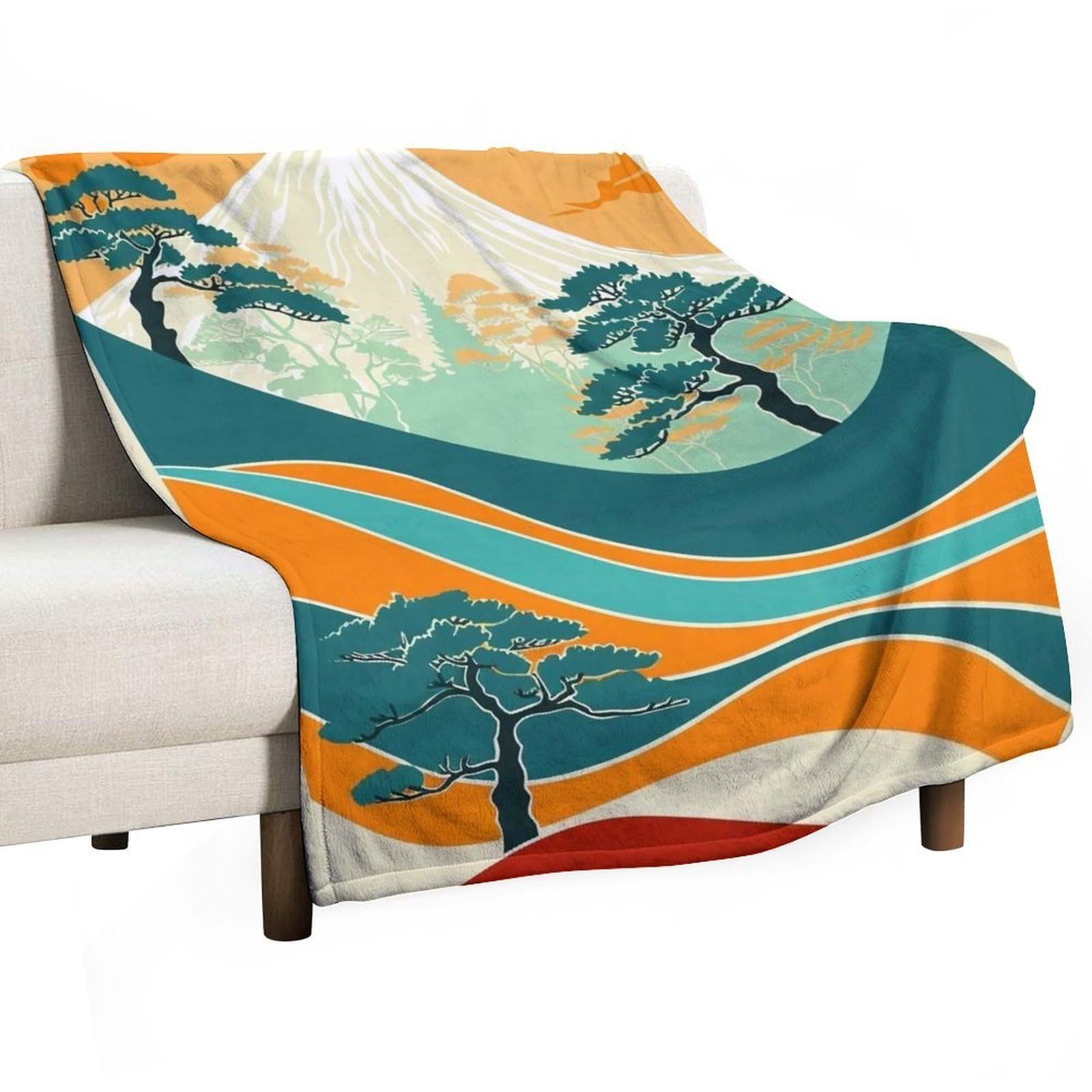 YHGSREUOH Yayoi Kusama Japanese Grasslands 02 Flannel Blankets Fleece Soft Throw Lightweight Plush Gifts for Couch, Bed, Cozy Sofa Plush, Chair, Lovers 175x200cm(70x80in)