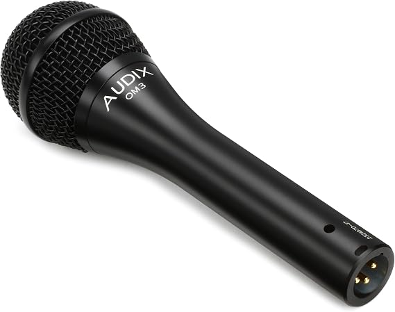 AUDIX OM3 Hypercardioid Handheld Dynamic Vocal Microphone for Stage Singers - Black