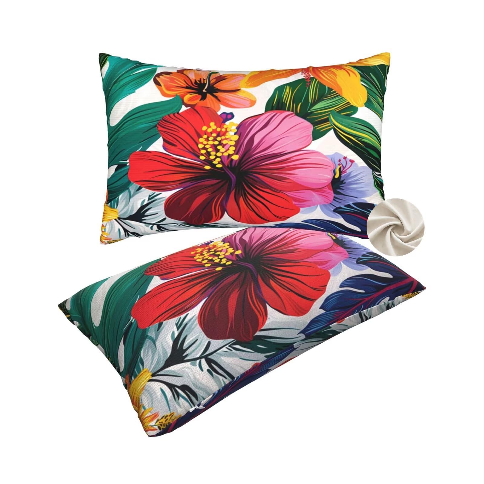 Housses de coussin 40x60 cm rose lot de 2 pour canapé et lit