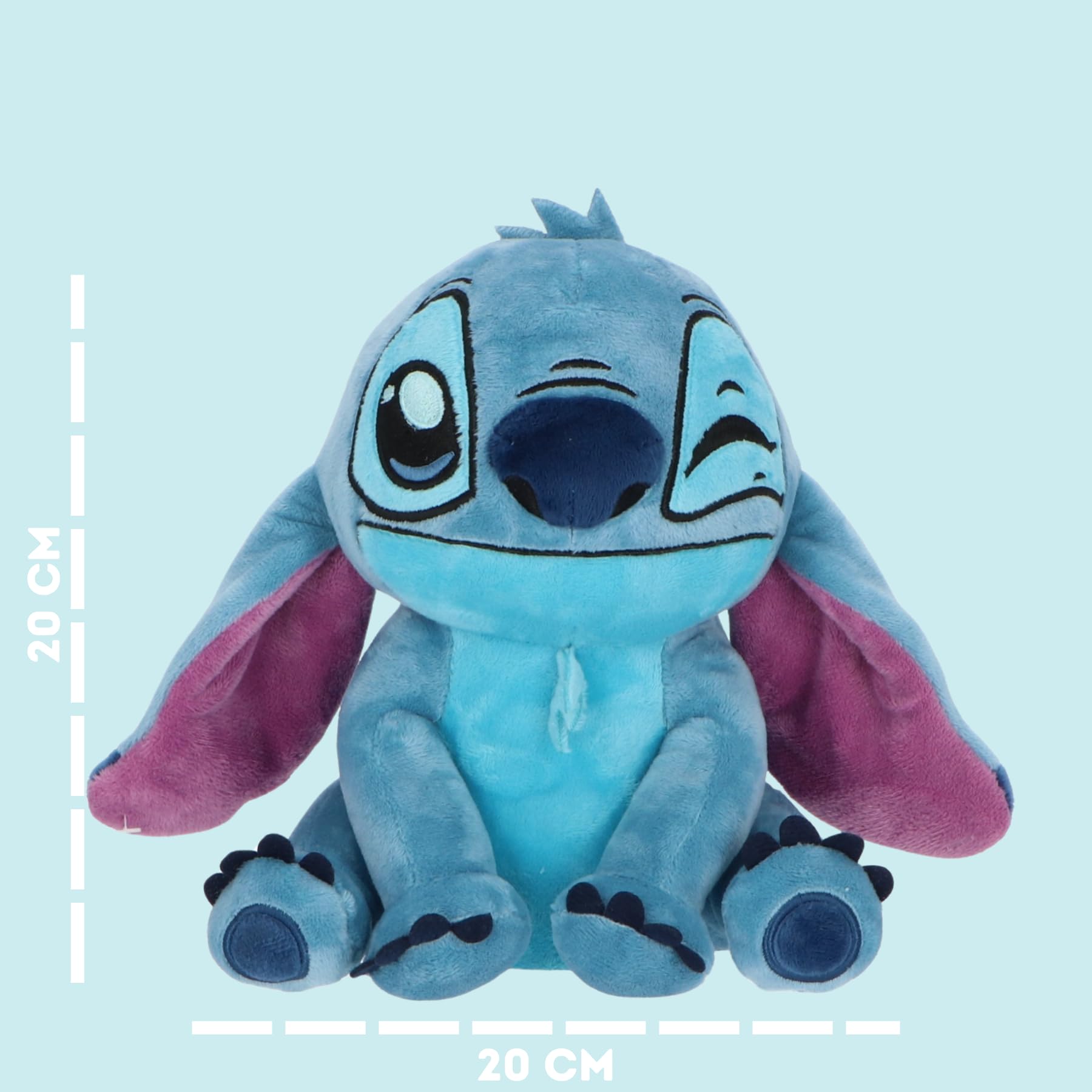 Stitch Salvadanaio con occhiolino – Morbido salvadanaio in peluche – Prodotto con licenza ufficiale – circa 20 cm – Divertente design con occhiolino – Regalo per bambini e fan