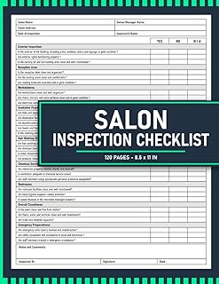 Salon Inspection Checklist: Daily Salon Log Book for Managers and Staff to Track Cleaning, Maintenance and Safety | 120 Pages.