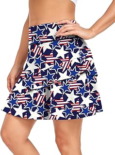 Womens 20'' Knee Length Tennis Skirts Athletic Long Golf Skorts Skirts with Inner Shorts Pockets
