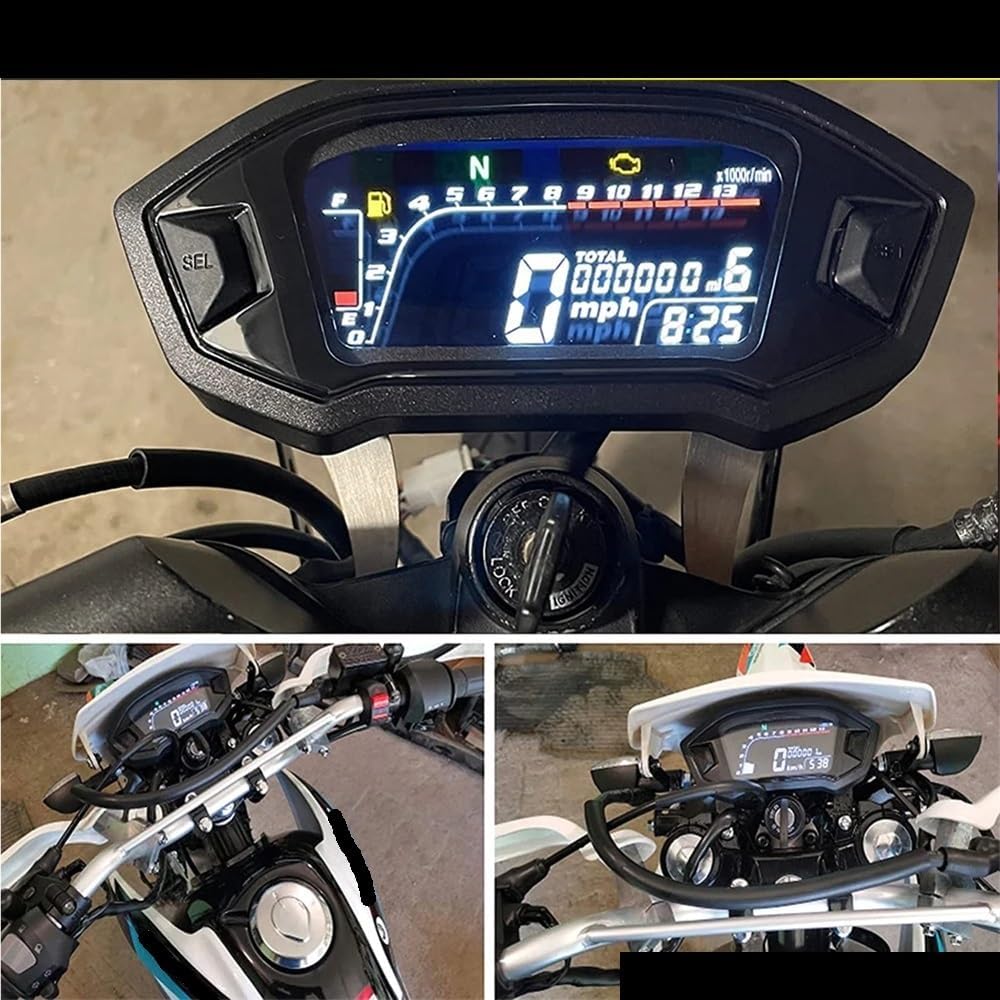 Motorcycle Odometer Digital Motorcycle Digital Dash Universal Board 13RPM LED Tachometer Odometer Tachometer for MSX125 2013-2019