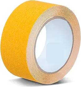 Fita Antiderrapante Sinalizadora 50mmx5m Premium, Resistente a Chuva, Sol e Variações de Temperatura, Felix Magazine (Amarela)