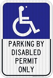 Florida Handicap Parking Sign, Parking by Disabled Permit Only, 12x18 Inches, 3M EGP Reflective .063 Aluminum, Fade Resistant, Made in USA