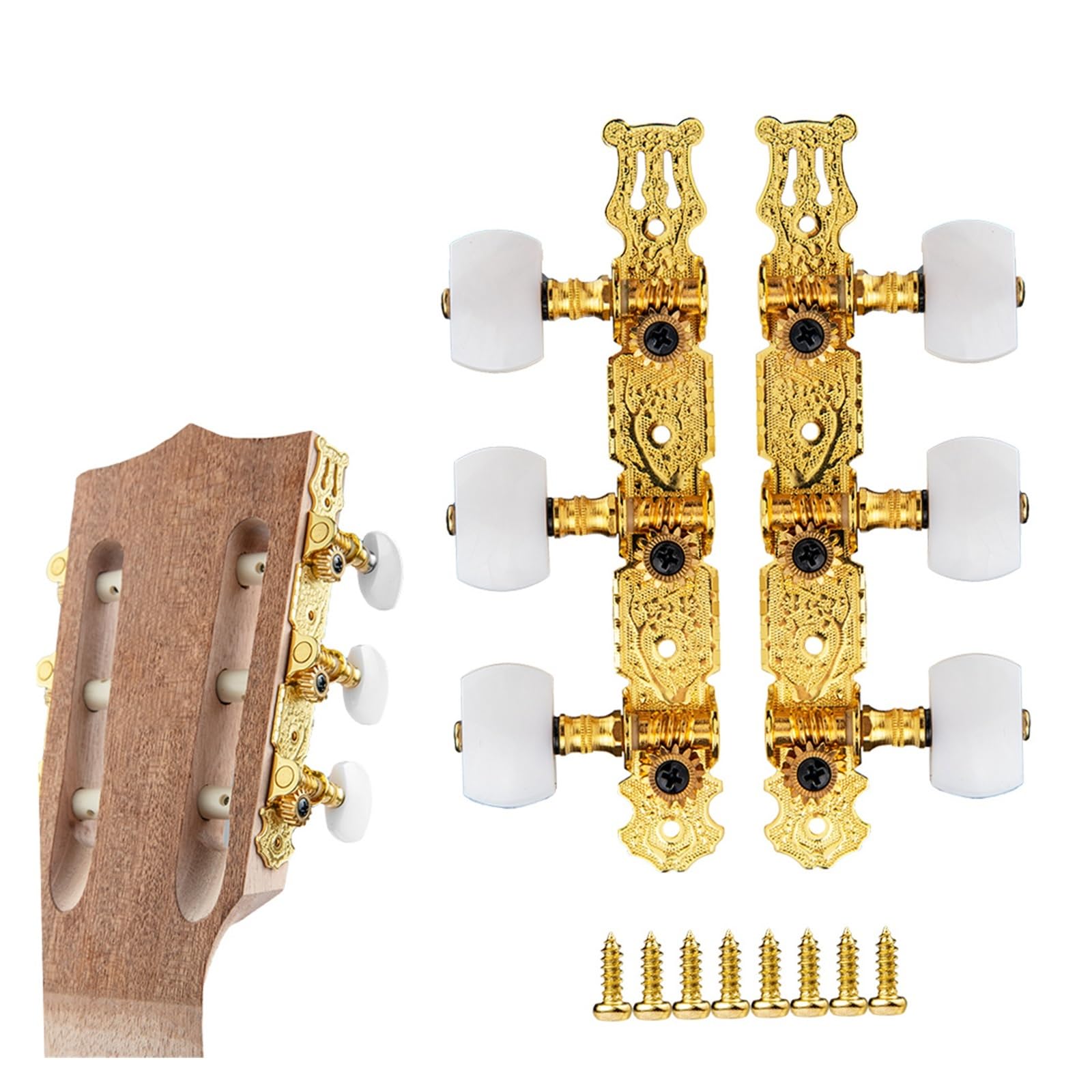 Chitarra piroli Accessori per Chitarra Meccaniche Meccaniche Meccaniche Placcate Meccaniche per Accordatura di Corde per Chitarra Classica Piroli Chiave