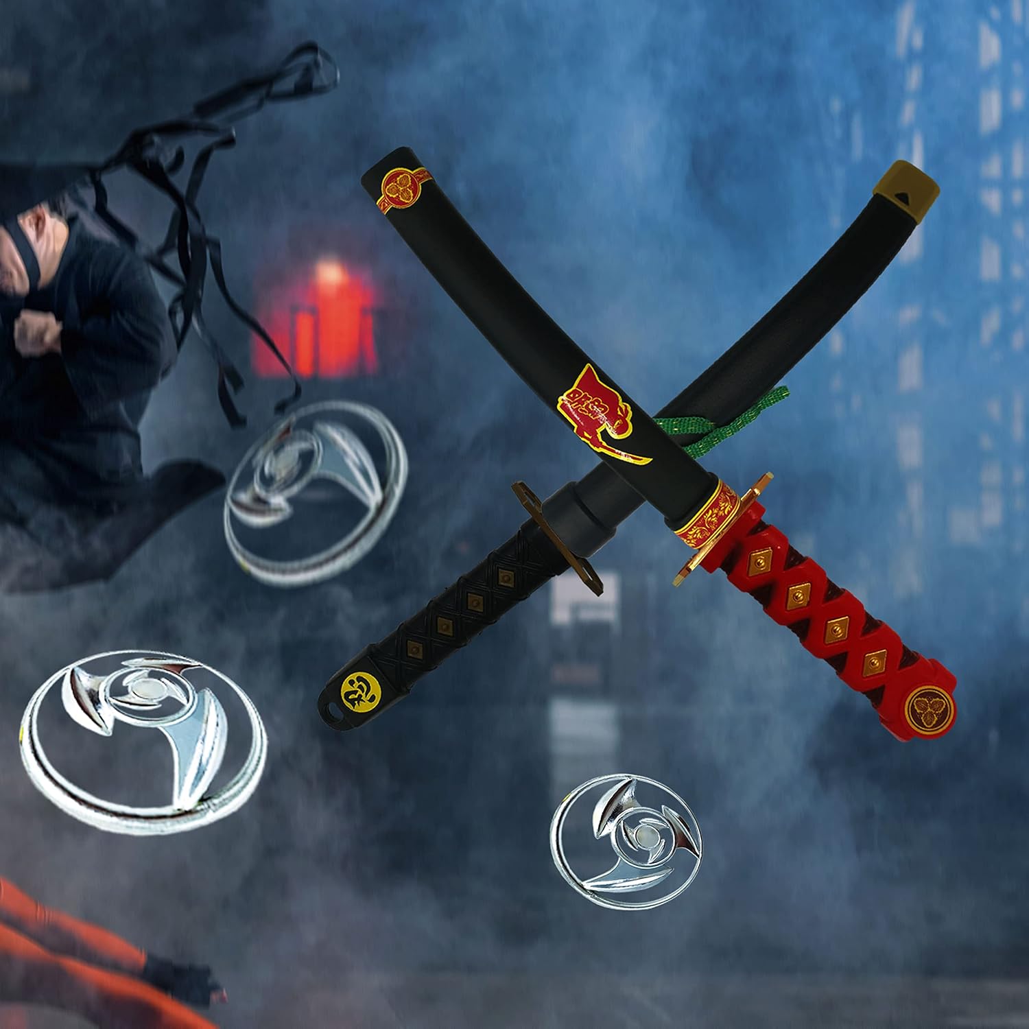 BMARLF Plastic Ninja Toys Weapons Swords for Kids Ninja