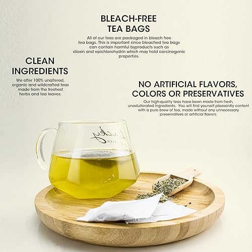 Miniatura 6 de Mullein Leaf Tea - Té de hierbas para limpieza respiratoria y pulmonar, sin cafeína, 30 bolsas de té