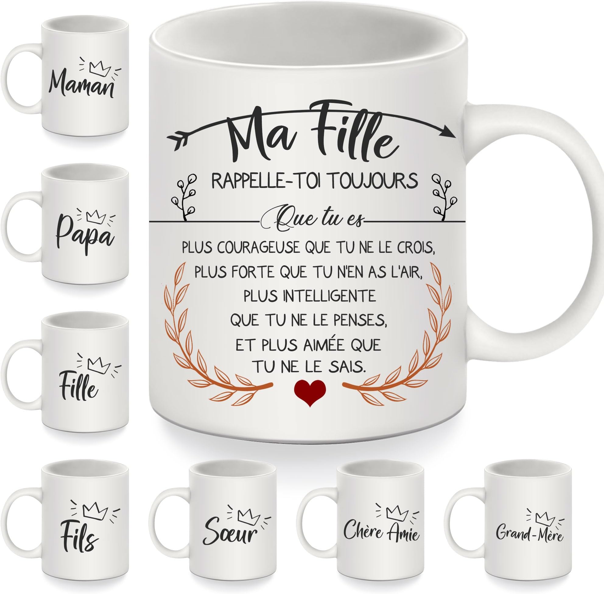 Boîte à Musique Personnalisée "À Ma Fille, Je T'Aime" – Modèle 7, Message Papa, Neuve