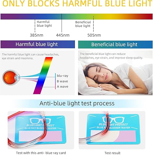 Miniatura 5 de IVNUOYI Paquete de 4 lentes de lectura para mujeres y hombres, lectores de bloqueo de luz azul, lentes con marco de mariposa con bisagras de resorte