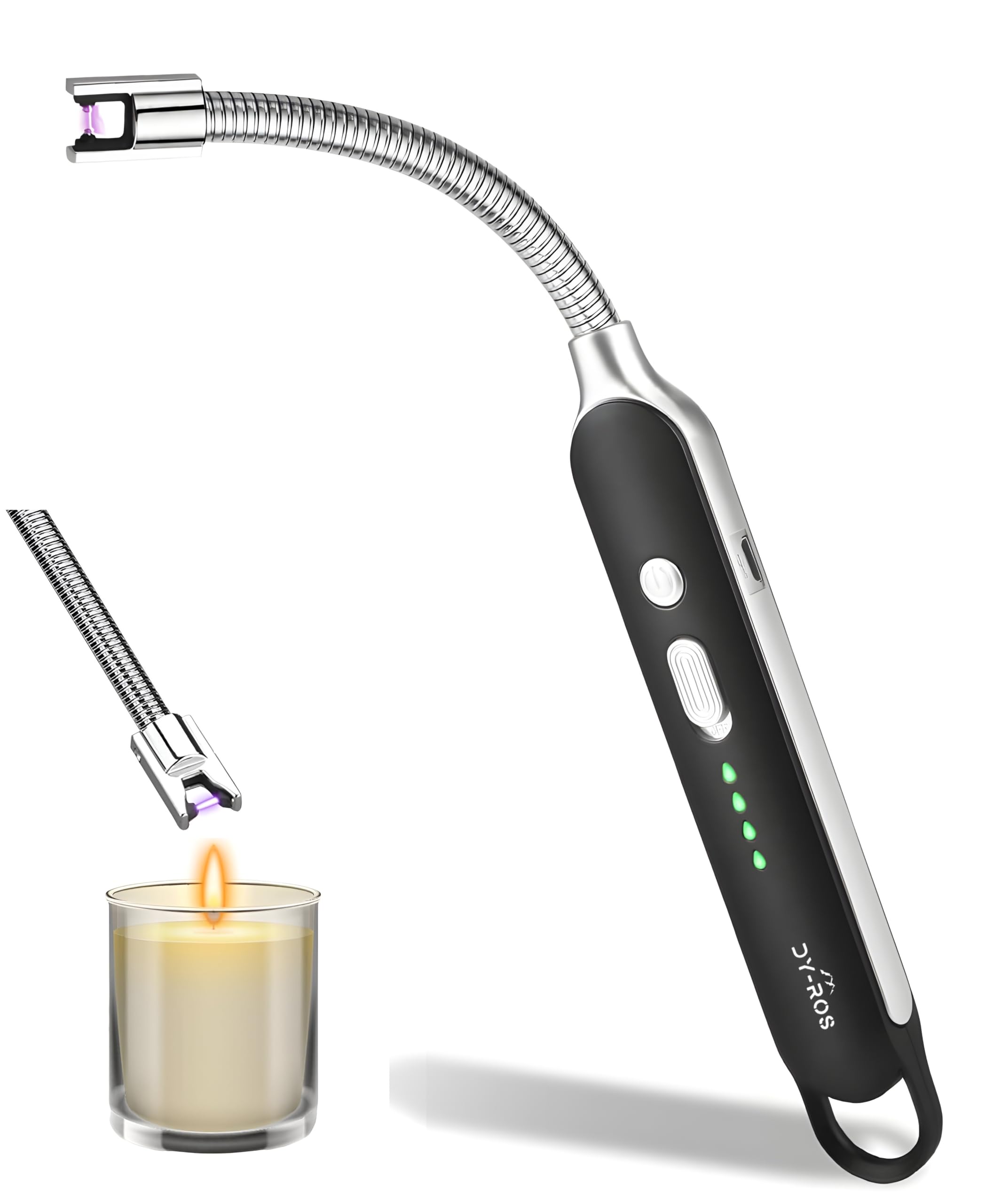 DY-ROS Electric Gas Lighter for Kitchen, 360 Degree Flexible, Rechargeable 280 mAh High Battery Capacity, Windproof, Multipurpose Flameless Lighter for Candle, Gas, Diyas, Agarbatti - Black (1) (B0DCN8GRXD) Amazon Price History, Amazon Price Tracker