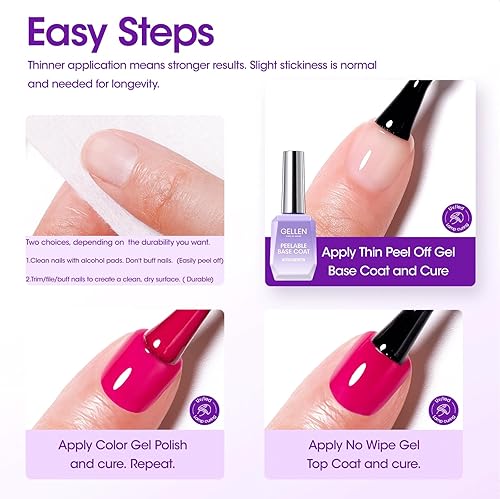 Miniatura 14 de Gellen Aceite de cutícula y suavizante para uñas, 2 unidades de 0.7 fl oz (0.6 fl oz), removedor de cutículas y fortalecedor, protector de cutícula