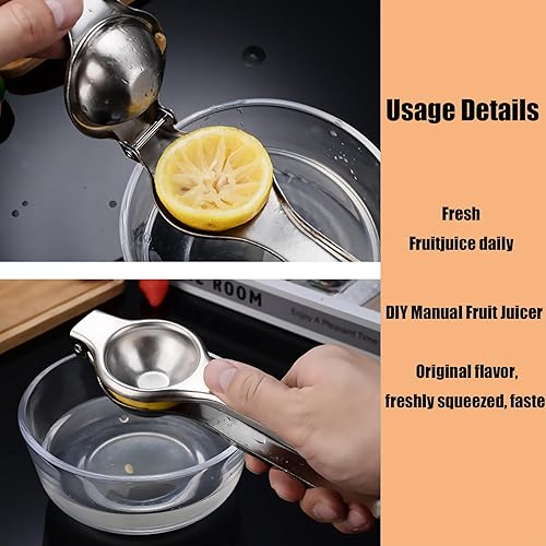Miniatura 5 de Exprimidor manual de limones, exprimidor de cítricos, herramienta de barra exprimidora de lima, prensa de frutas de mano resistente para naranja,