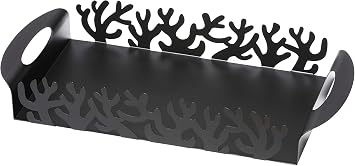 Mango Steam Decorative Coffee Table, Ottoman, Breakfast, Drinks, Serving, Bathroom Valet, Nightstand, Dresser Organizer Tray Coral, Black