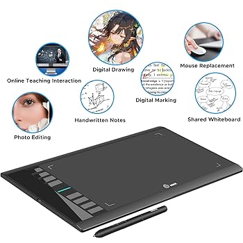 Amazon.com: Graphics Drawing Tablet, UGEE M708 10 x 6 inch