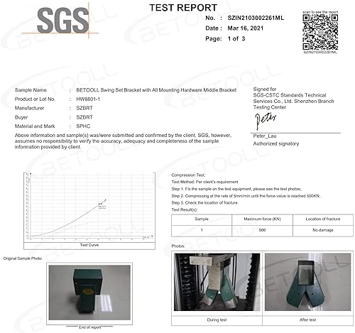 Miniatura 9 de BETOOLL Juego de soportes de columpio 2 piezas de soporte de columpio de marco A con todos los accesorios de montaje (negro)