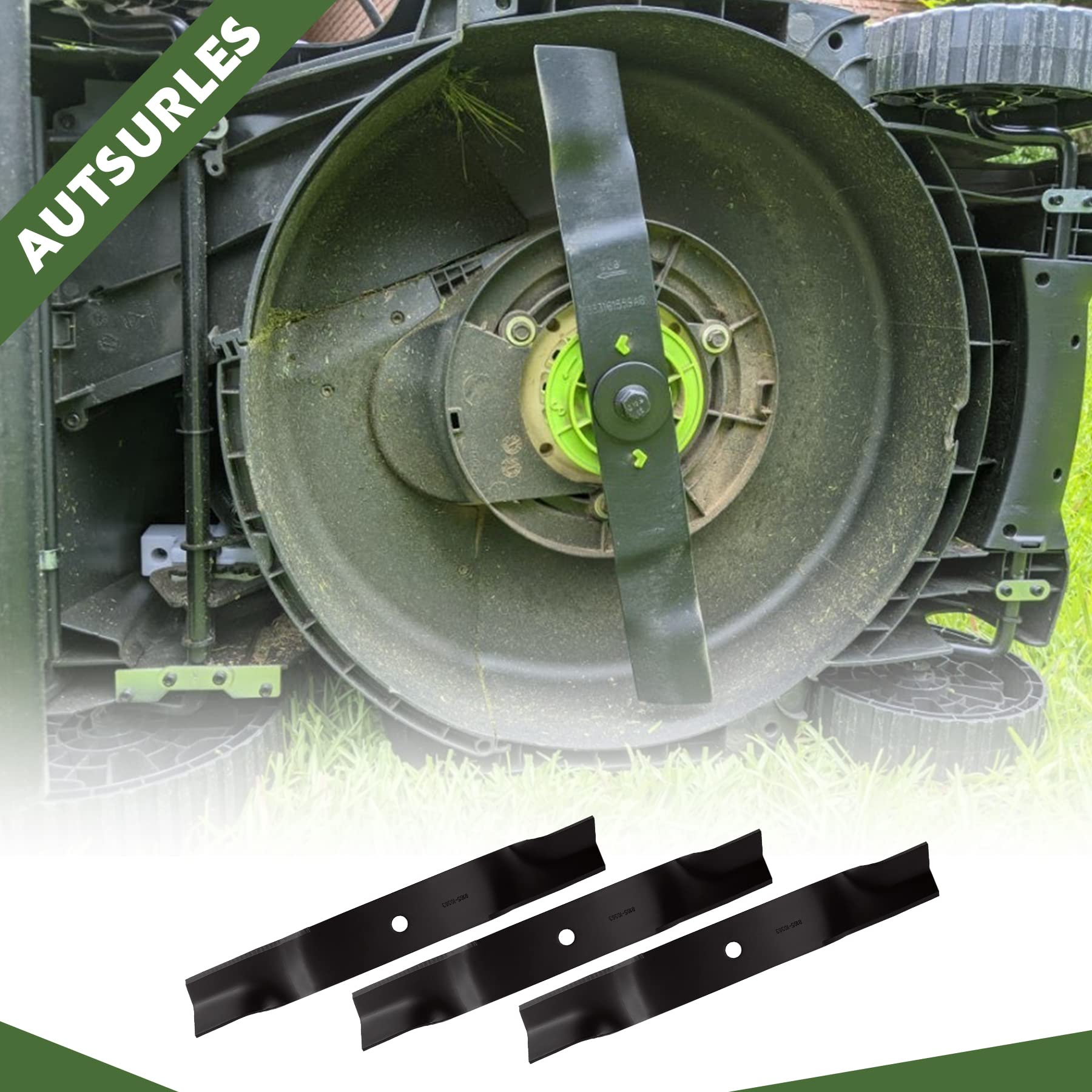 3 Lame Per Tagliaerba Cub Cadet - OEM, Taglio 60", Codici 02005019/1005338/942-04415, Per Modelli Recon M60 - Foto 8