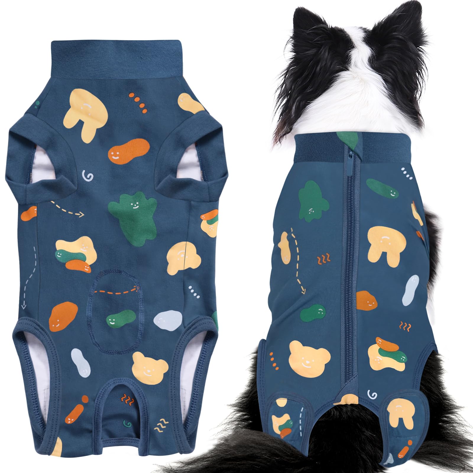 Amazon.com : Large Dog Recovery Suit for Male/Female with Zipper