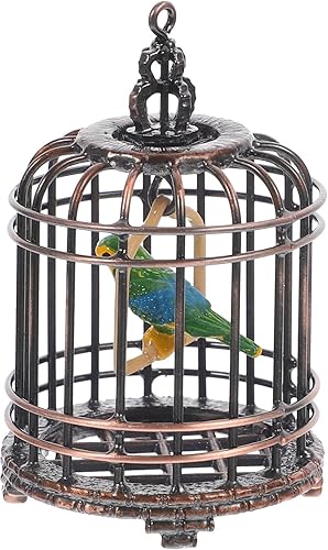 NUOBESTY Decoraciones para Salas de Casa modelo de jaula de pájaros en miniatura, decoración de jaula de pájaros para casa de muñecas, decoración