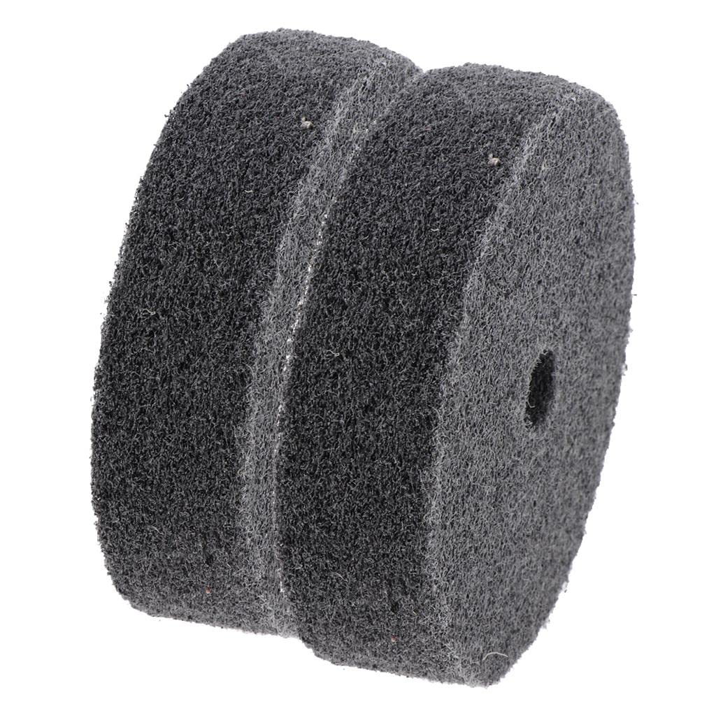 2Pcs 3'' Nylon Fiber Polishing Wheel Grinding Wheel for Bench Grinder Gray-picture-26