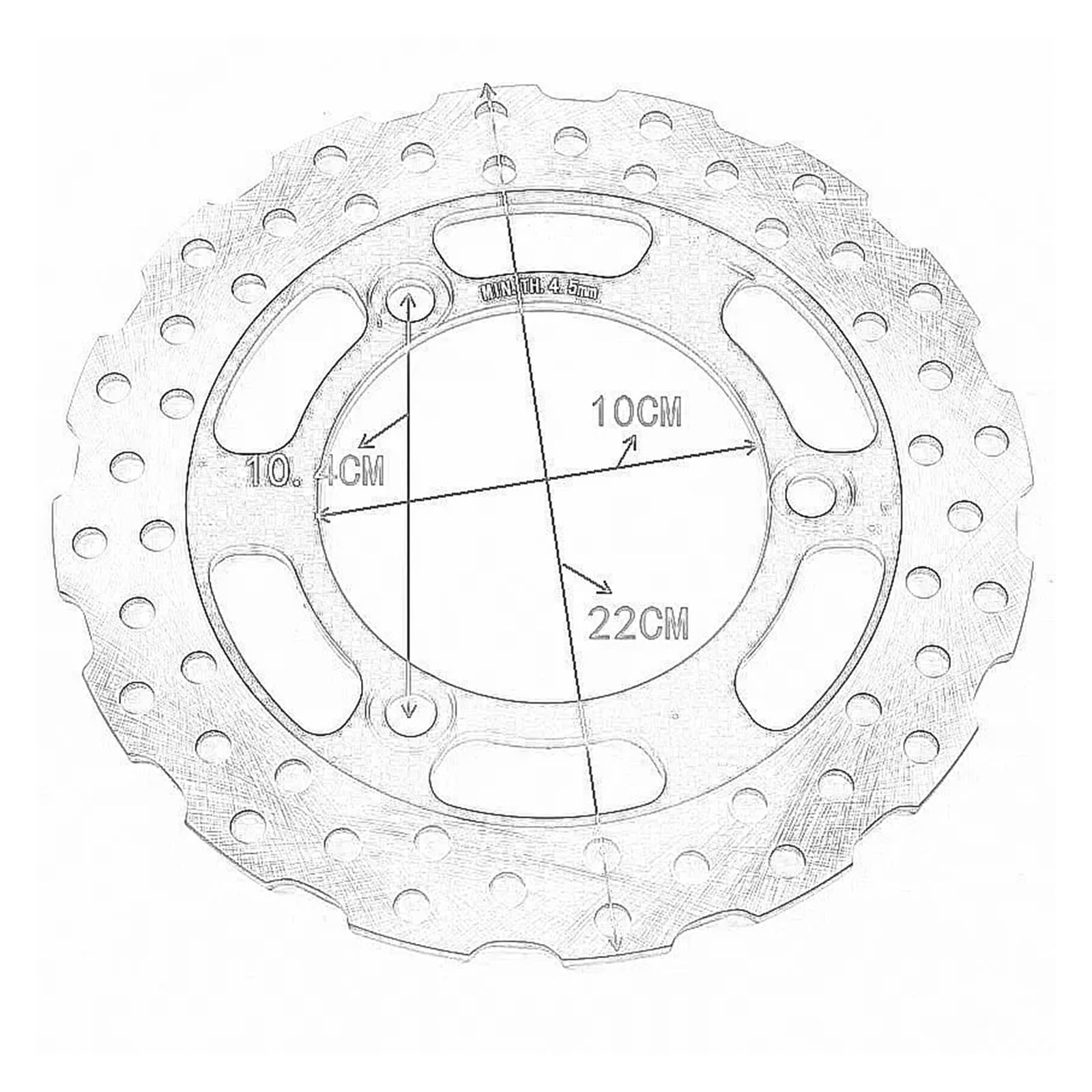 Amazon.co.jp: Motorcycle Brake Disc Kawasaki Ninja 250R EX300