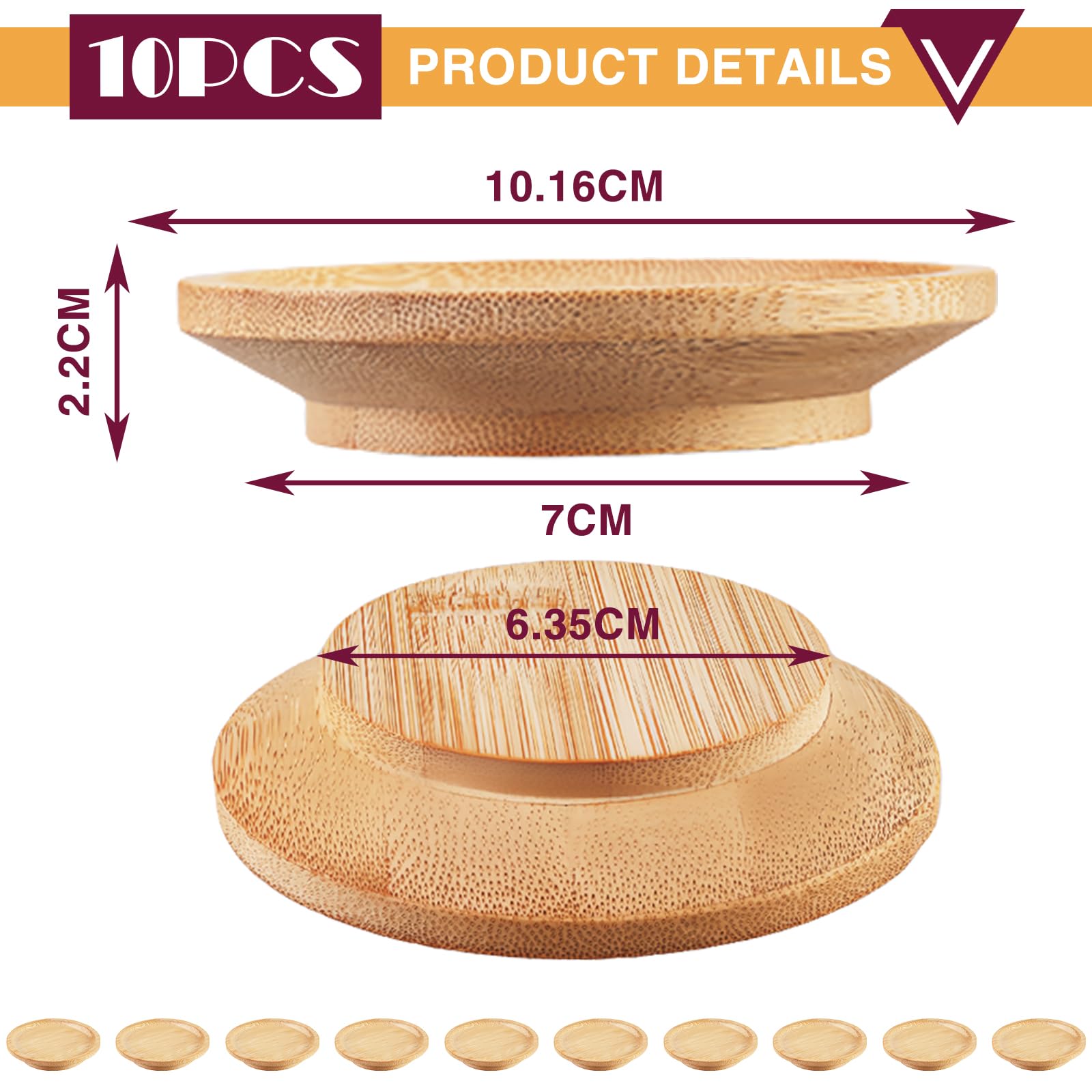 Topper per bicchieri da vino in legno, 10 bicchieri da vino Charcuterie Topper, Wine Glass Charcuterie Toppe, coperture per bicchieri da vino per decorazioni dessert, antipasto, in legno, diametro 10