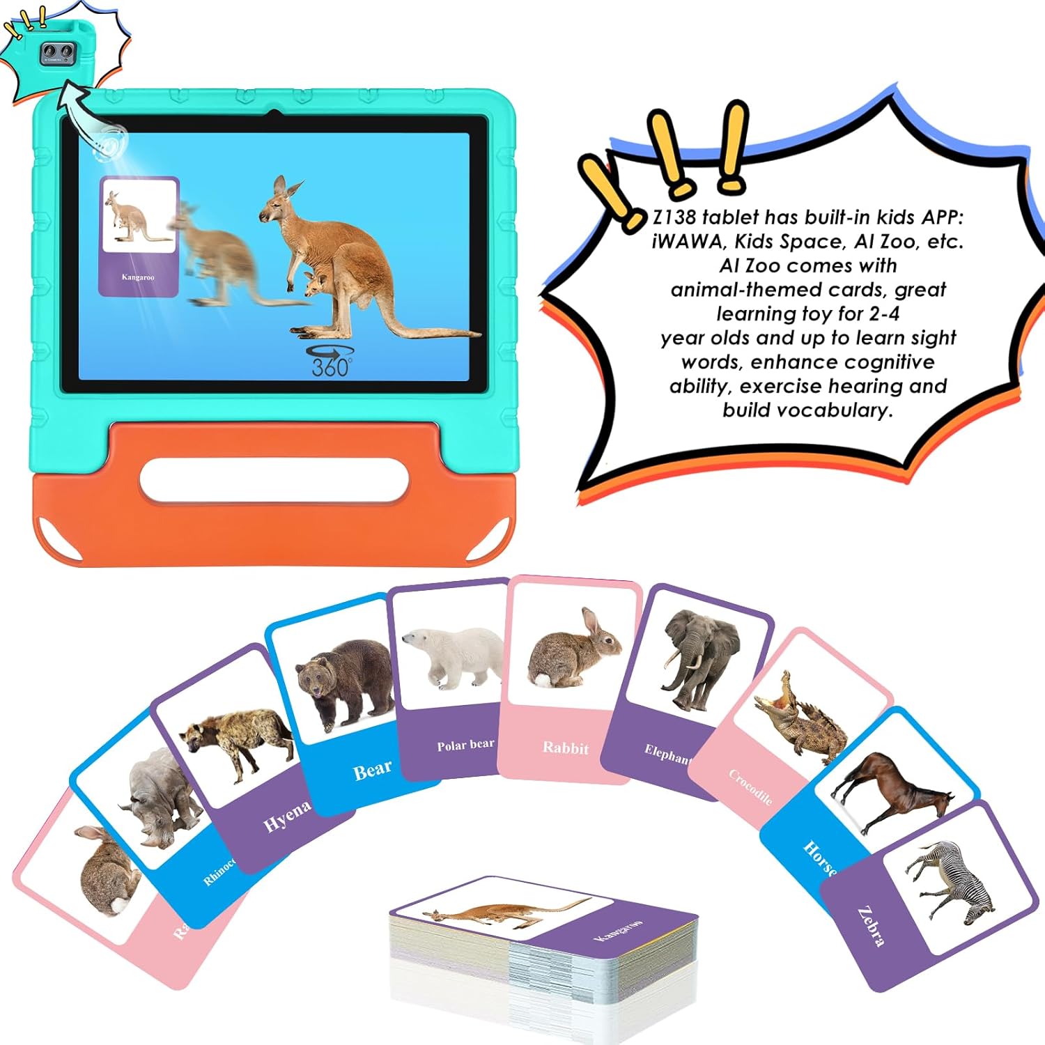 ZIOVO Tablet Bambini 10 Pollici Android 13 Tablet, 12GB RAM+128GB ROM(TF 1TB),5G WiFi | Octa-Core | 2.0 GHz | 6000mAh | BT 5.0 | 5+8 MP | Google GMS, Kids Space, Play Store, Tablets con EVA Caso-Verde ZIOVO Tablet Bambini 10 Pollici Android 13 Tablet, 12GB RAM+128GB ROM(TF 1TB),5G WiFi | Octa-Core | 2.0 GHz | 6000mAh | BT 5.0 | 5+8 MP | Google GMS, Kids Space, Play Store, Tablets con EVA Caso-Verde