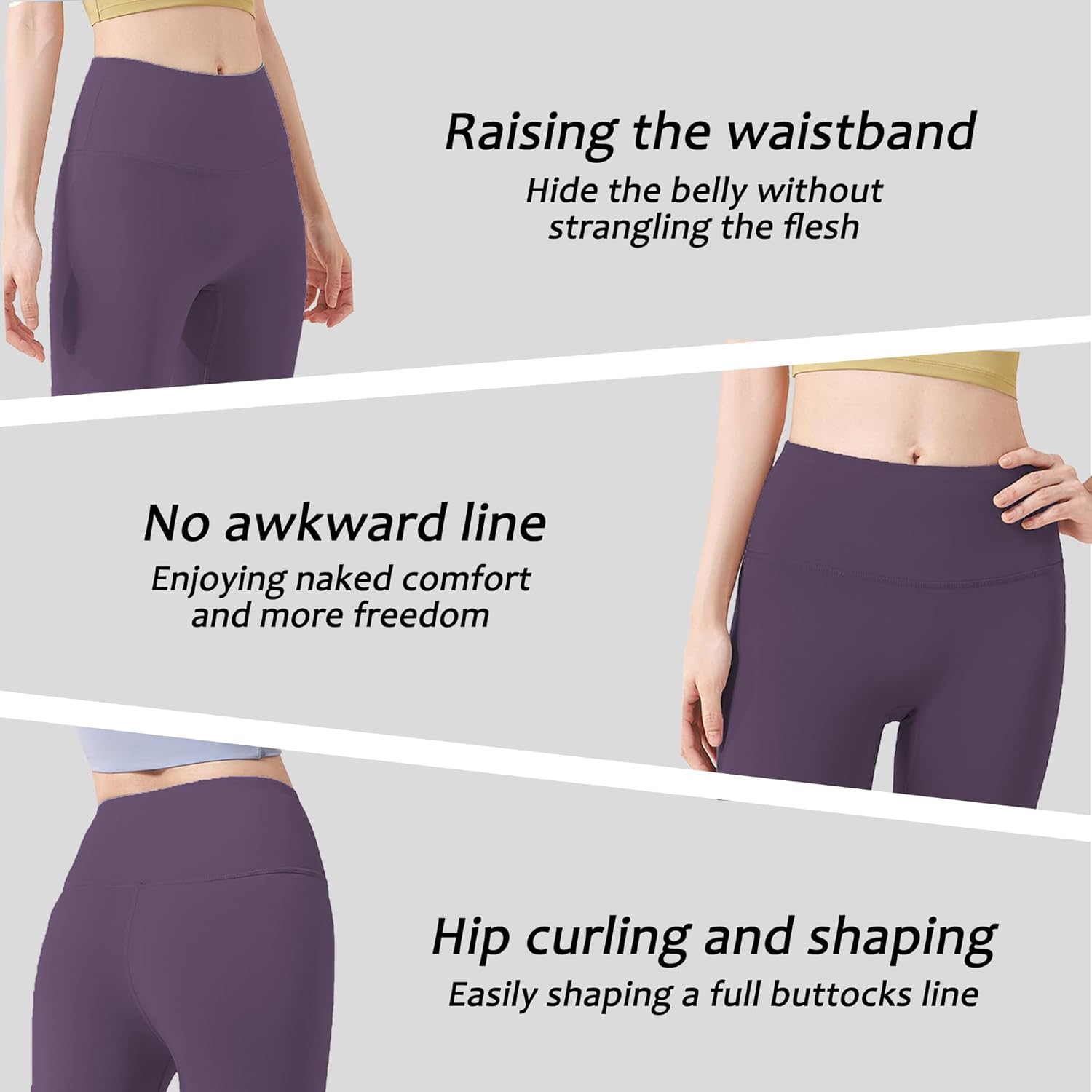 Women's Leggings High Waist Yoga Pants No See Through Workout Gym Capris, Tummy Control Sports Training Pant for Women - Image 3