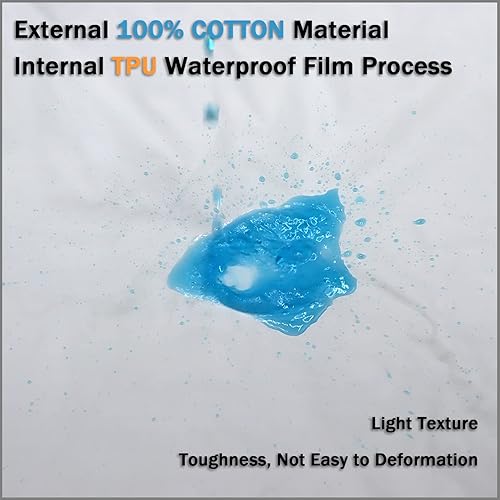 Miniatura 2 de Funda protectora de edredón impermeable tamaño Queen, funda de edredón de incontinencia blanca con cuatro esquinas, funda de edredón fija con cierre