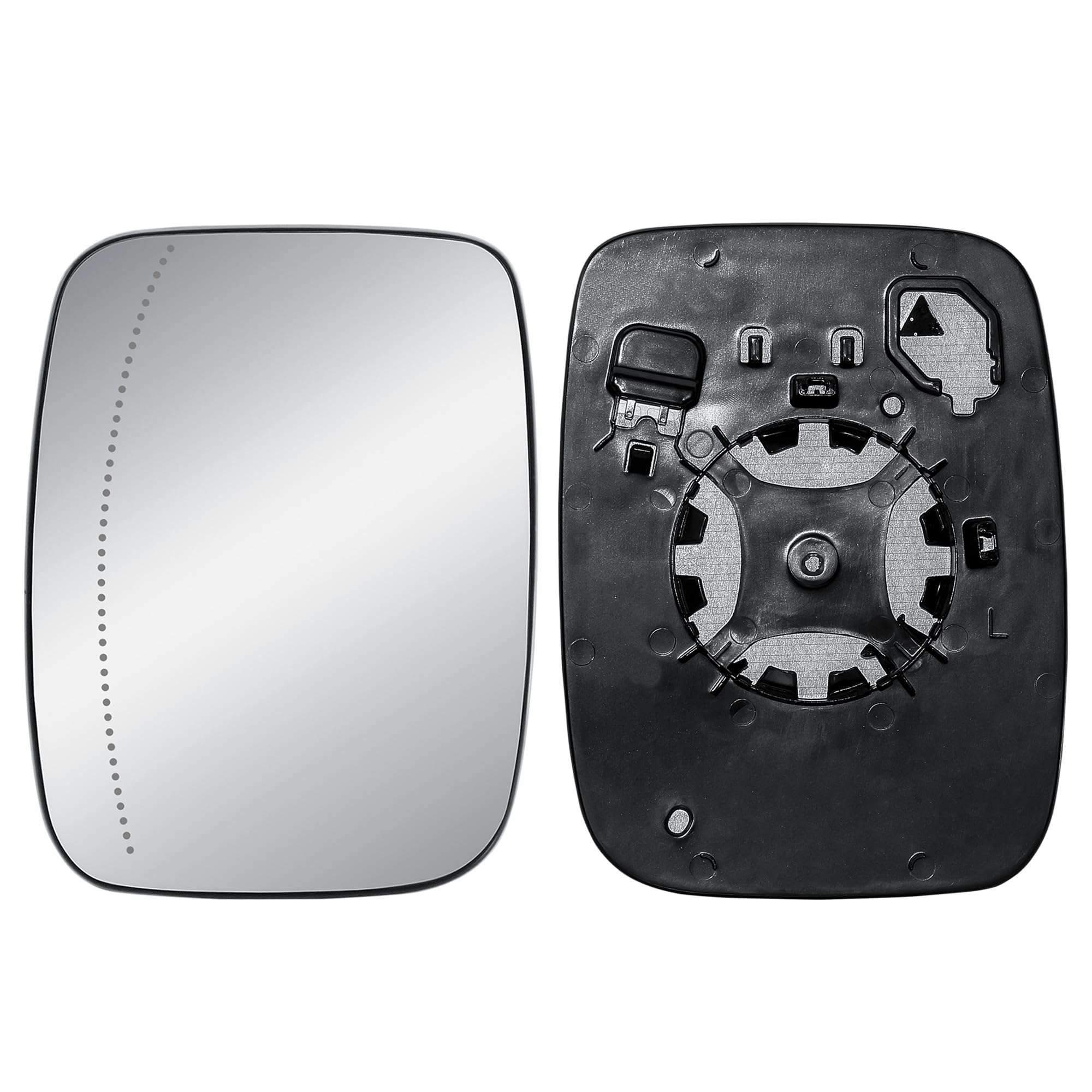 Ricambio sinistro lato conducente specchietto retrovisore esterno nuovo vetro riscaldato con piastra posteriore vetro specchio per Renault Trafic Nissan Primastar 2022-2025