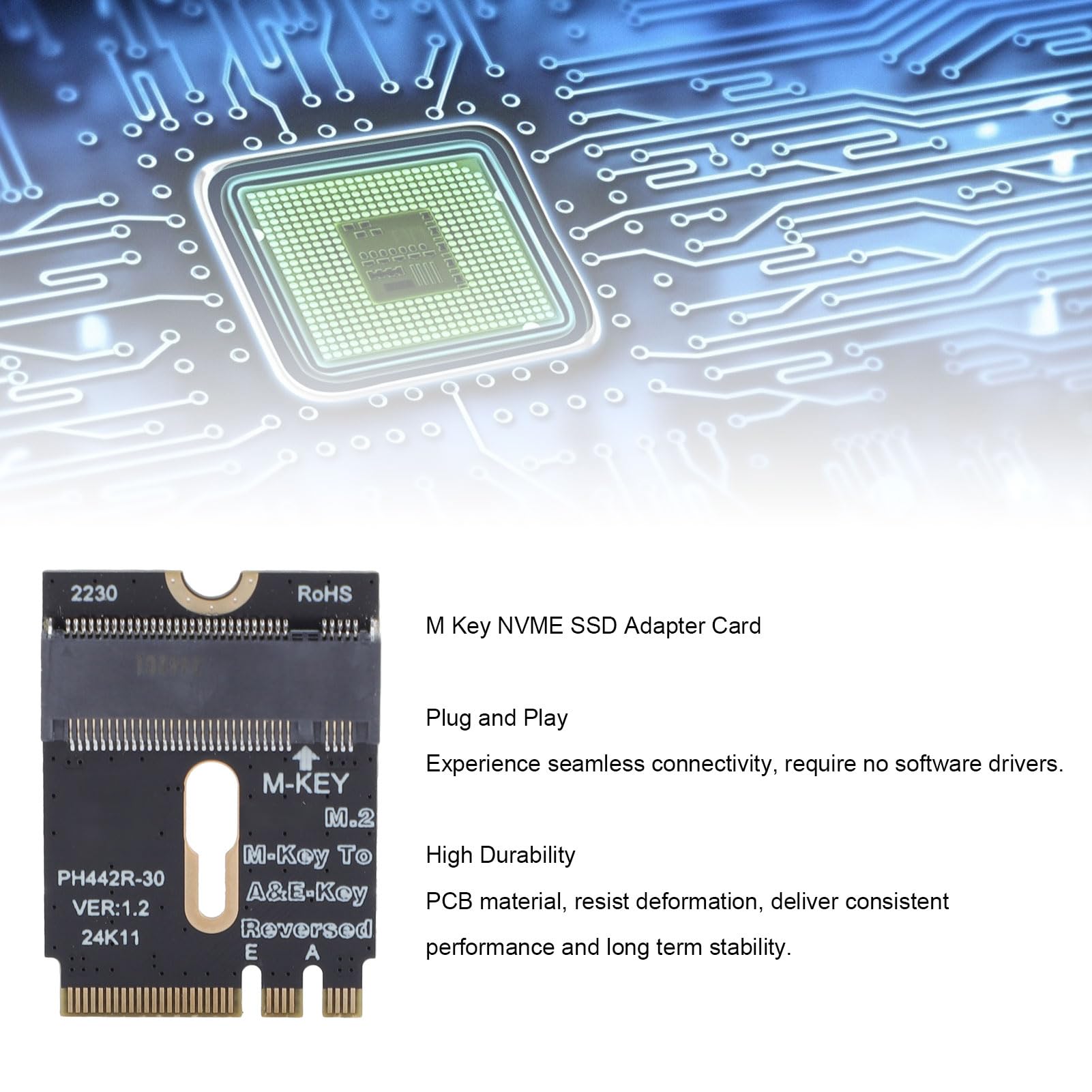 Zyyini M.2 NVME SSD Convert Adapter kit for Air Pro 2013-2017, M Key NVME SSD Convert Card NGFF Converter with Screws Support 2230 2240 2260 2280 PCIe 4.0