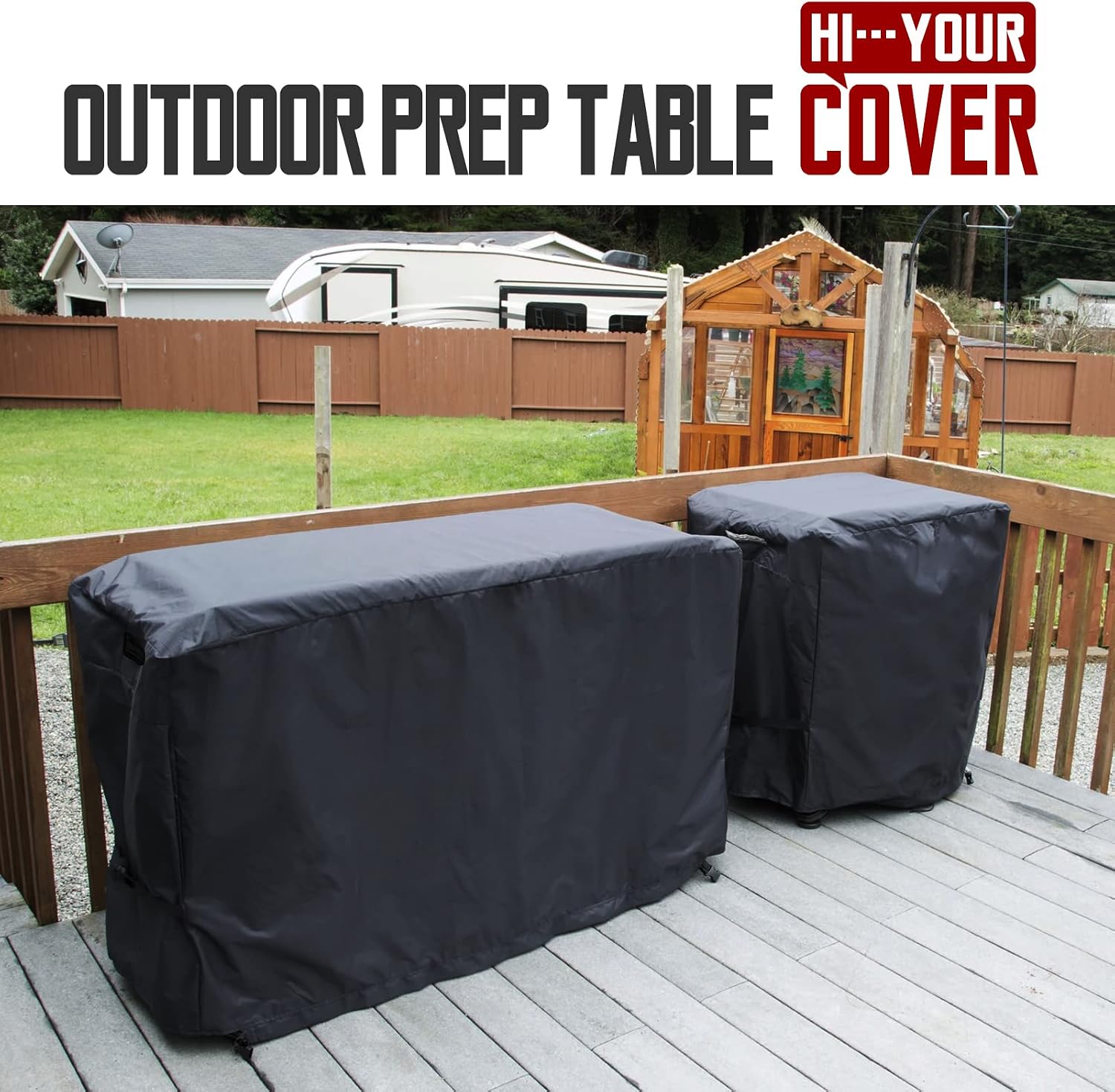 Prep Table Cover, Fits 52 inch Keter Unity XL Portable Outdoor Table,420D Tear-Resistant, UV Resistant, All Weather Protection Waterproof,52" L x 22" W x 36" H