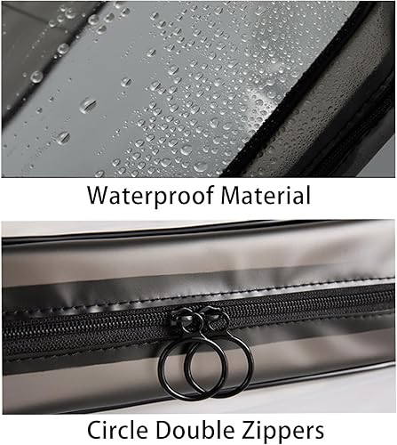 Miniatura 2 de Bolsa de aseo aprobada por la TSA, paquete de 3 bolsas transparentes para artículos de tocador para viaje, bolsa de maquillaje de tamaño cuarto de