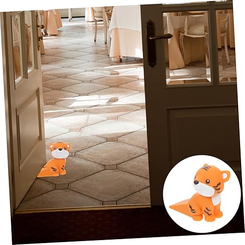 Miniatura 8 de STOBOK Tope de cuña silenciosa de tigre, sin perforaciones, tope de puerta antideslizante, tope de puerta de habitación, tope de puerta de tigre,