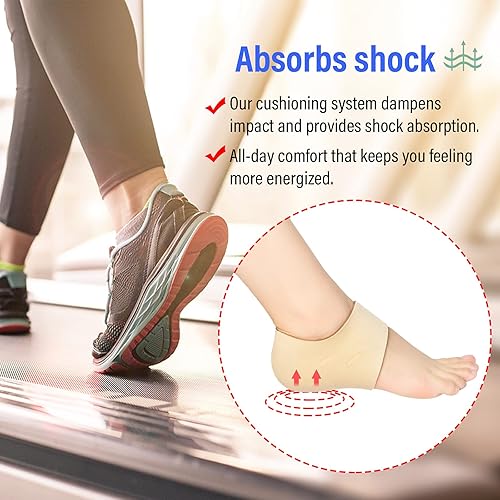 Miniatura 4 de Taloneras de gel para el dolor de talón, fascitis plantar, tendinitis de Aquiles, tratamiento de talones agrietados, protectores de talón, unisex (2