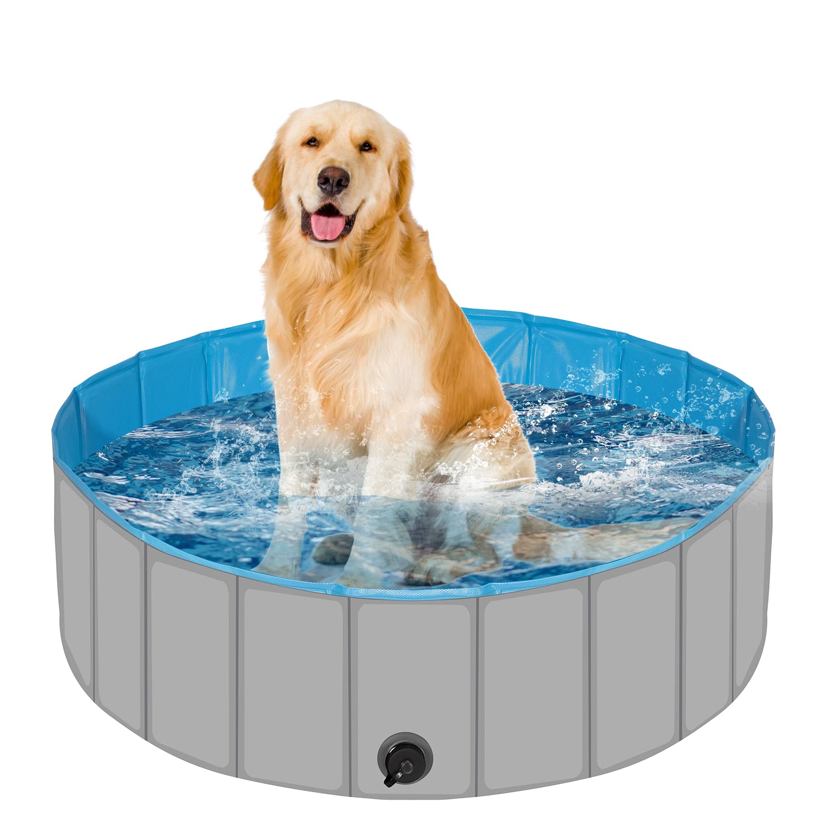 Dog Pool for Medium Dogs, Plastic Pool for Dogs, Dog Bathtub Portable, Foldable Pool (40x 12) (B0BTYC17BC) Amazon Price History, Amazon Price Tracker