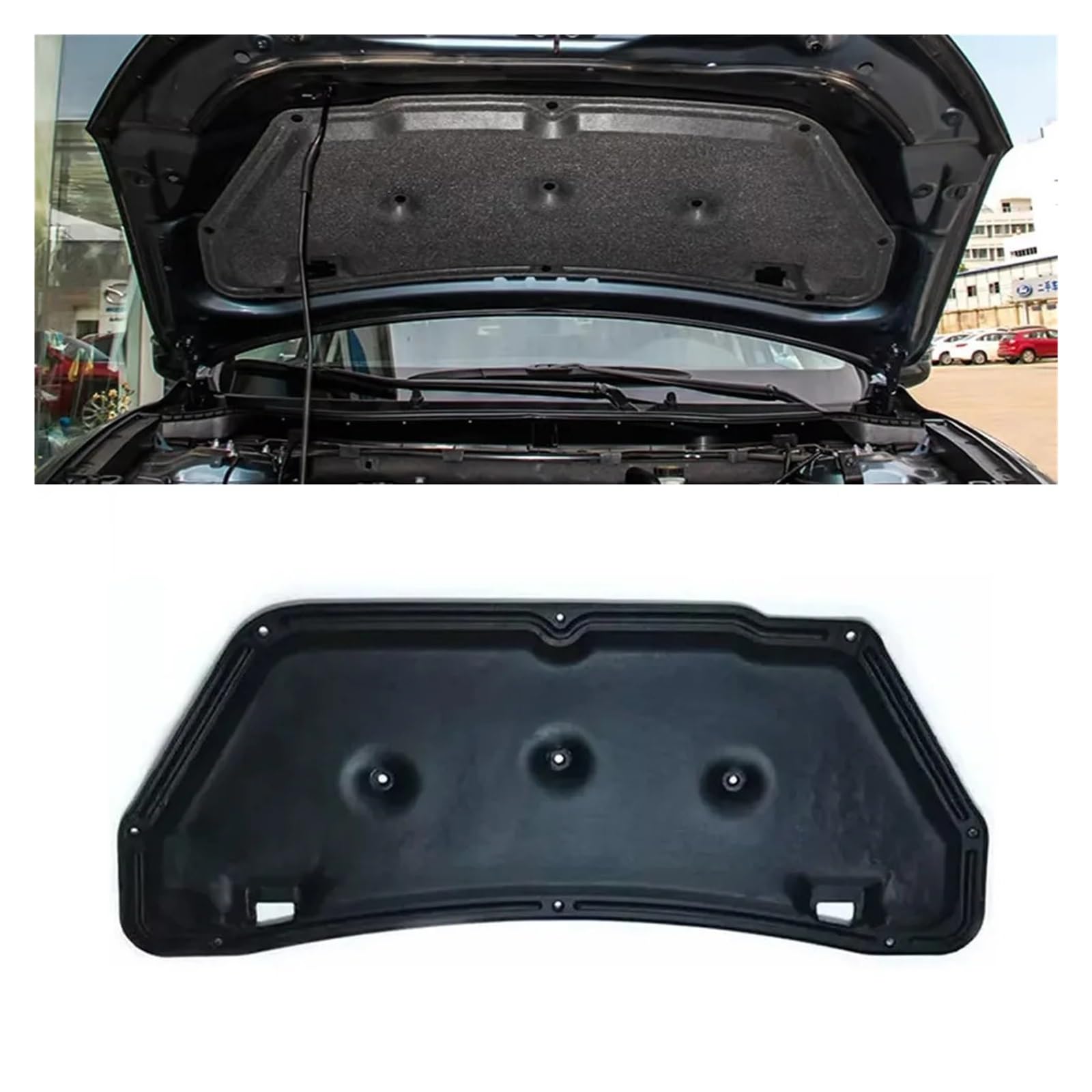 Chpbzaaky For 2013-2017 Front Engine Hood Bonnet Insulation Cotton Pad Compatible For Mazda Cx-5 Cx5 2013-2024 Sound Heat Soundproof Heat Insulation Mat(For 2013-2017)