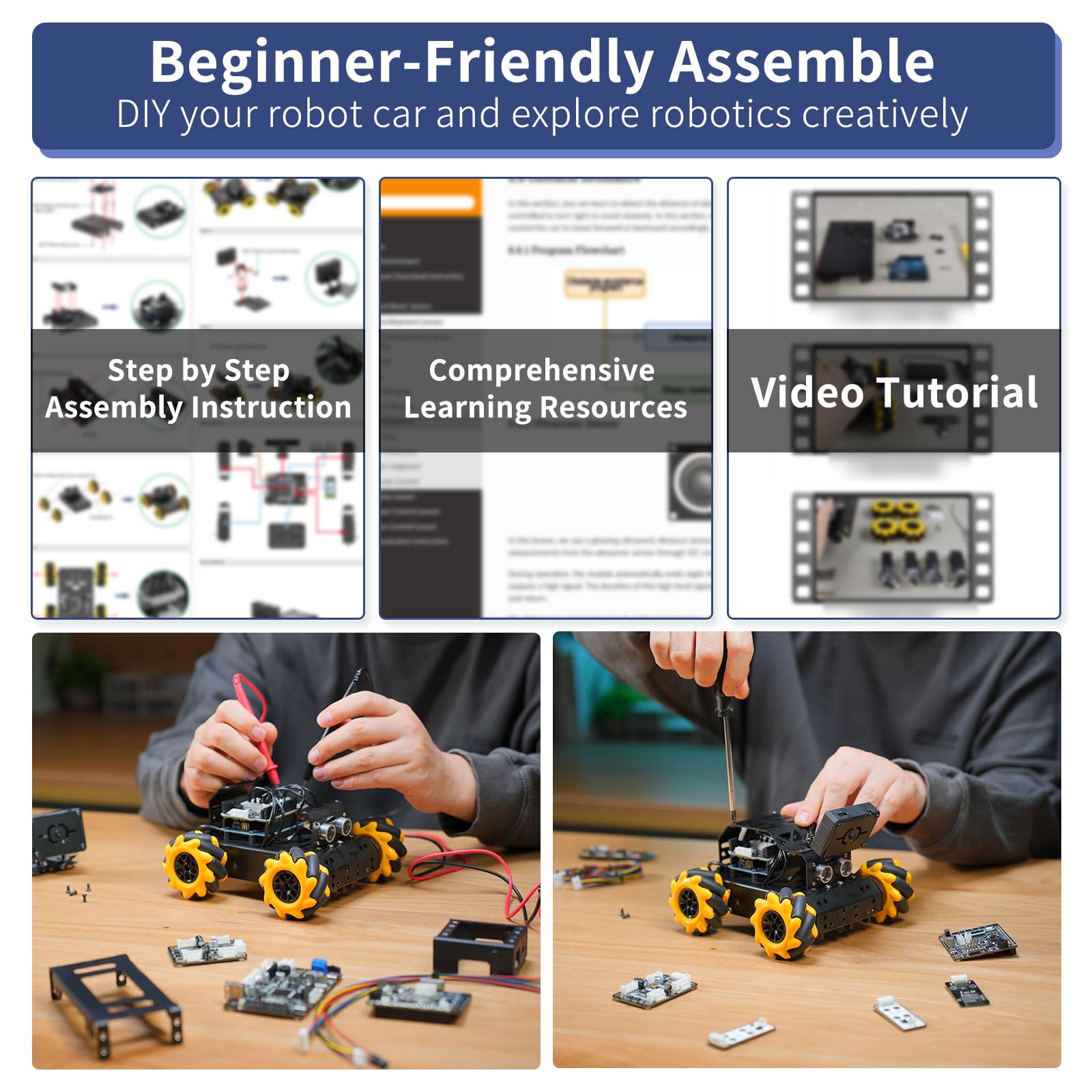 Automatic Target Tracking Arduino Snapklik.com : LewanSoul Robotic Kit For Arduino Robot Car AI Camera ...