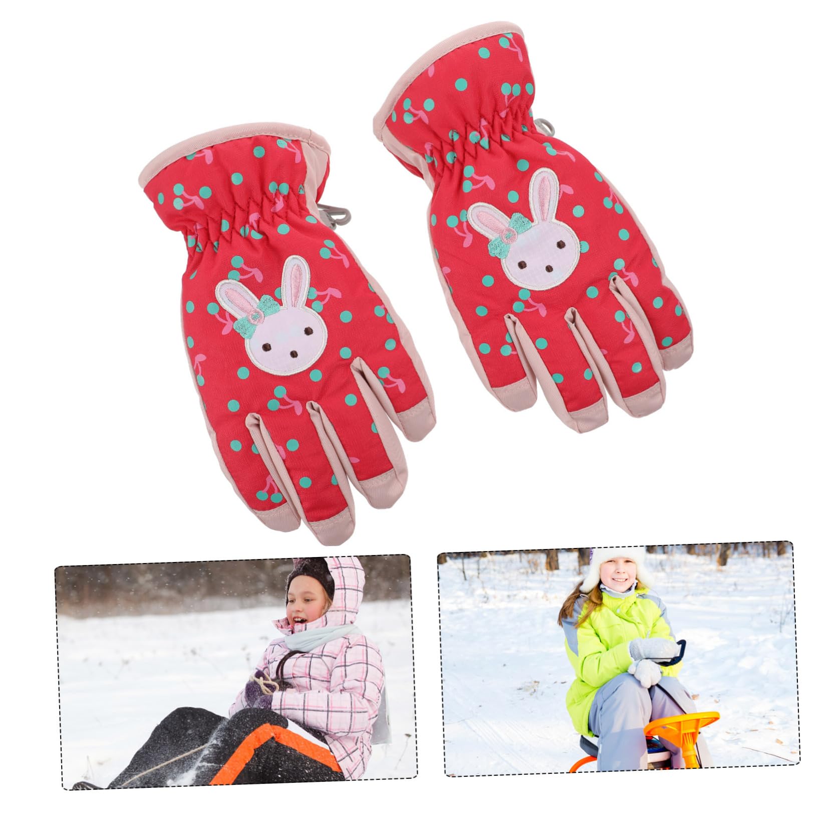 BESPORTBLE 3paare Junge Mädchen Skihandschuhe Für Mädchen Winddicht Und Warme Fäustlinge Mit Anti-rutsch-Muster Für Winteraktivitäten Wie Skifahren Und Wandern