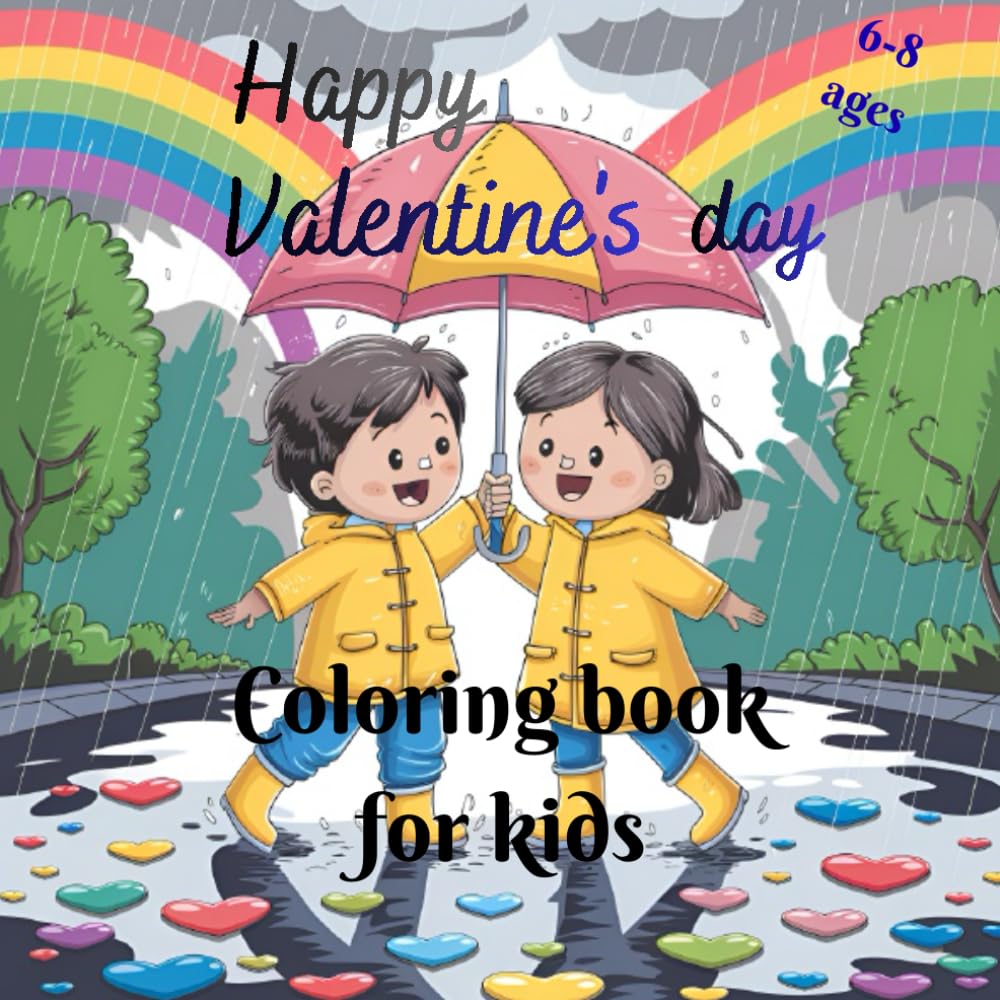 Cute Valentine’s Day Coloring Book for Kids: Easy and Fun Valentine Coloring Pages with Hearts, Animals, and Friendship Themes for Children