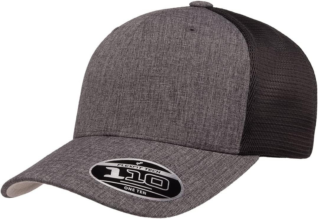 Flexfit 110M Mesh Trucker Mid-Profile Breathable Mesh Back Adjustable Snapback Cap | Bulk Pack Available
