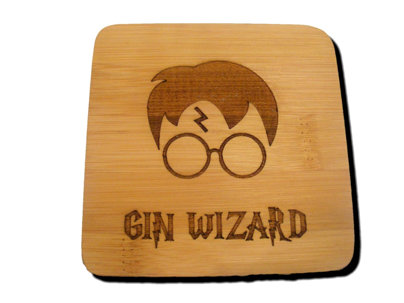 Fastcraft Gin Wizard Harry Potter Inspired Coaster Drink Mat Engraved Present Gift (1)
