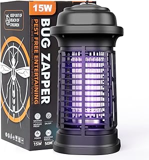 Mosquito Zapper, Meilen Bug Zapper Outdoor, Electric 4000V Fly Zapper Waterproof Mosquito Killer Bug Zapper Indoor, Portable Fly Killer Insect Killer for Patio, Home, Kitchen, Backyard