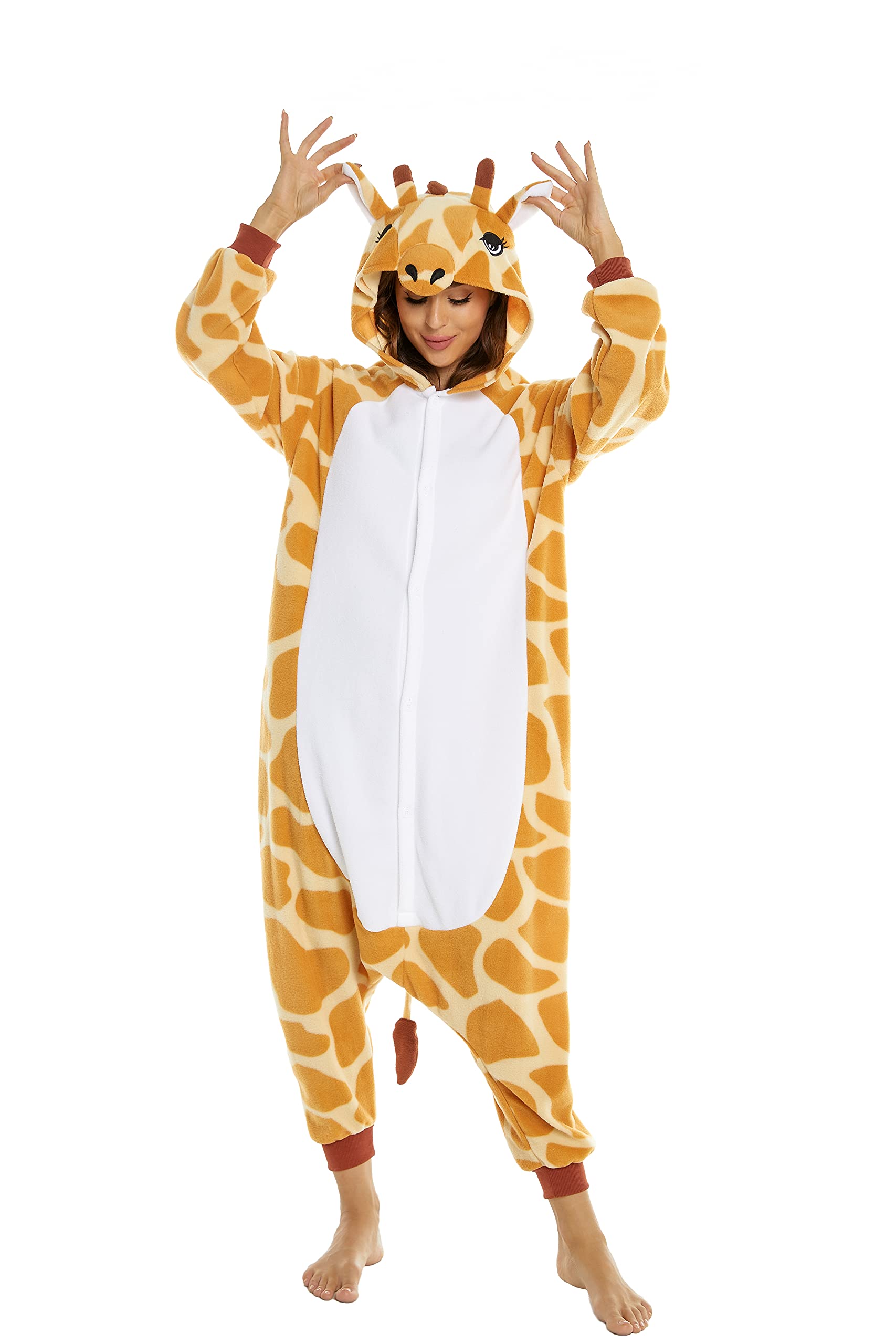 CANASOURUnisex Adult Halloween Costumes Animal Anime Cosplay One-Piece Pajamas Christmas Onesie